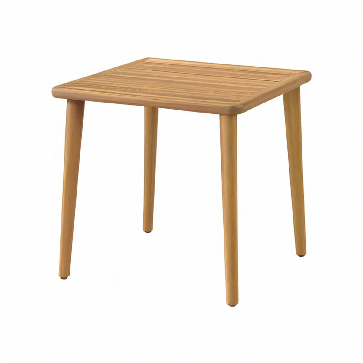 Quadratischer Gartentisch aus Akazien-Massivholz, Naturbraun, 80 x 80 x 75 cm